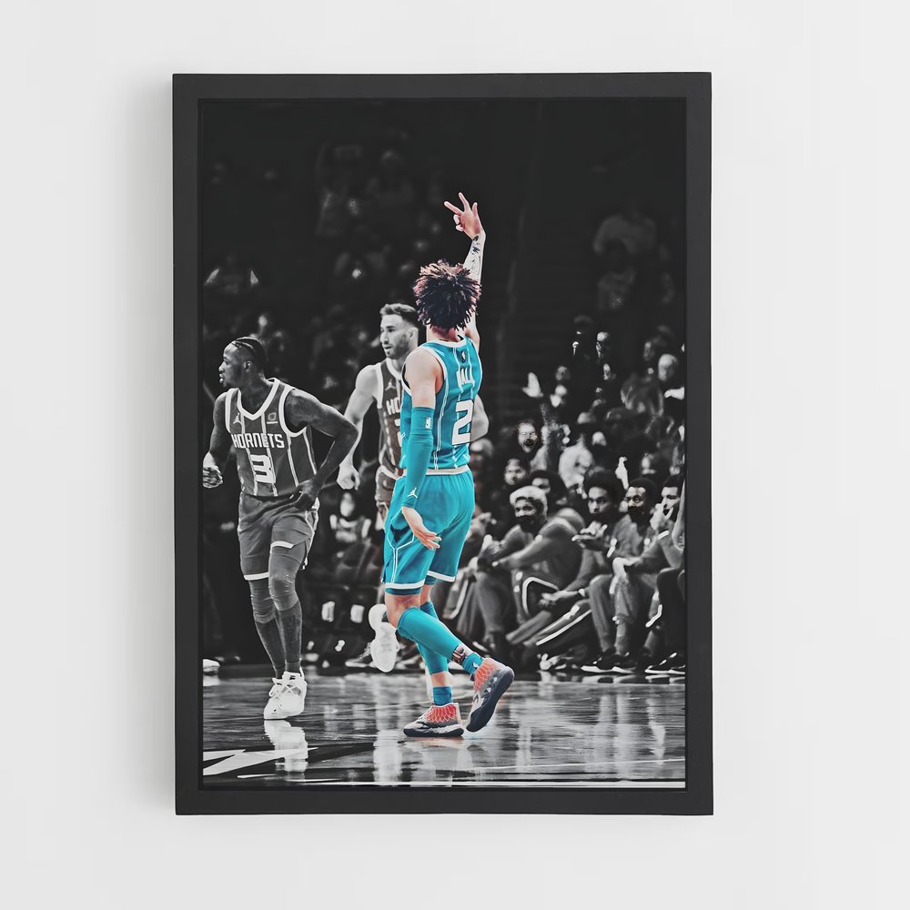Poster Passer Élégant – affiche Basketball (vue 2)
